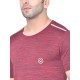 Whitedot FlexFit Round Neck Regular Dry Fit Gym Sports T-Shirt - Wine