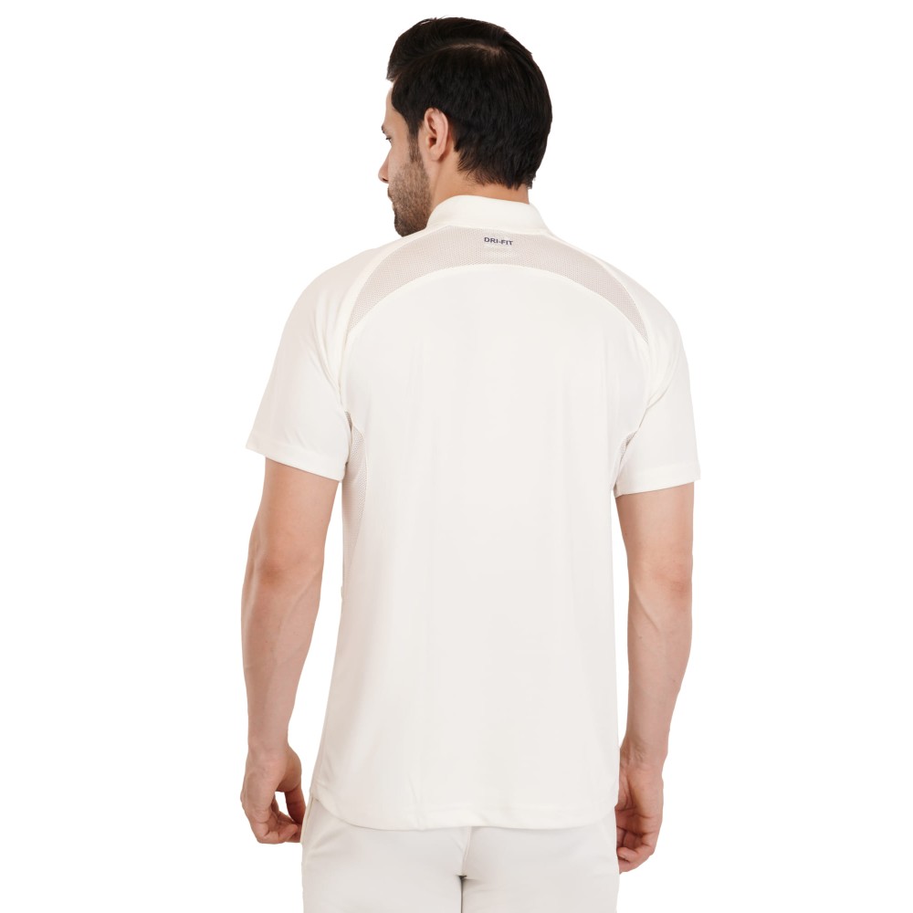 Whitedot Hexa Dri-FIT Cricket White Polo T-Shirt - Off White