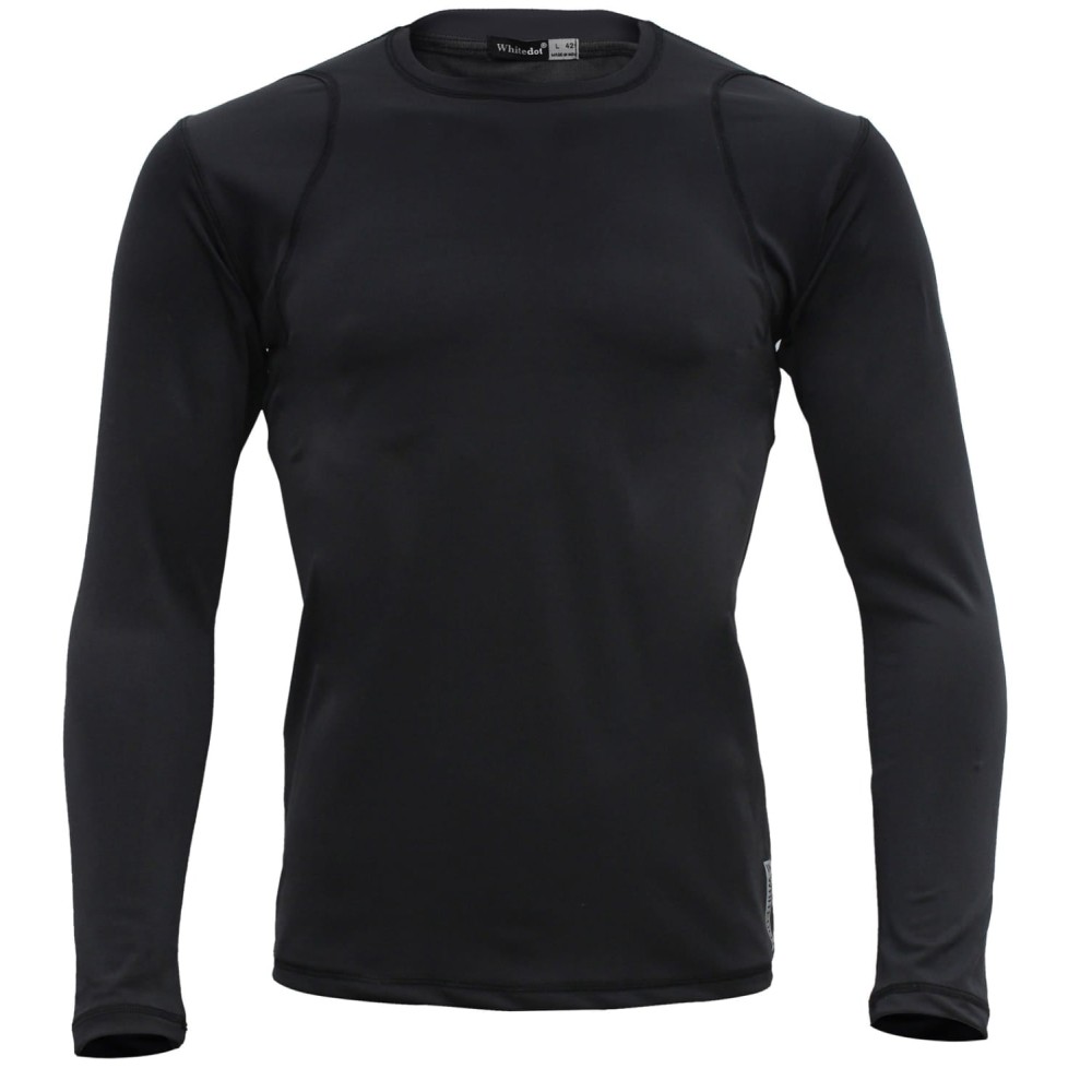 Whitedot Sigma Black Long Sleeve Compression Top