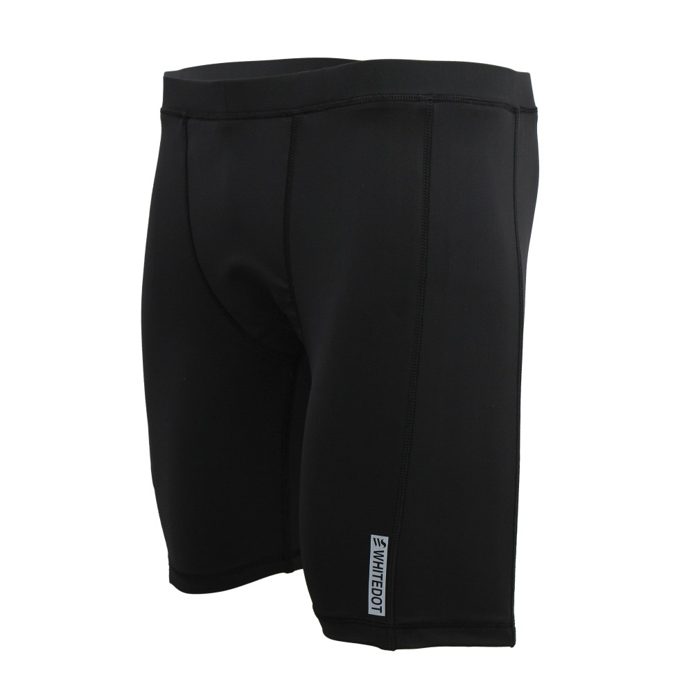Whitedot Sigma Black Quick Dry Compression Shorts with Mobile Pocket