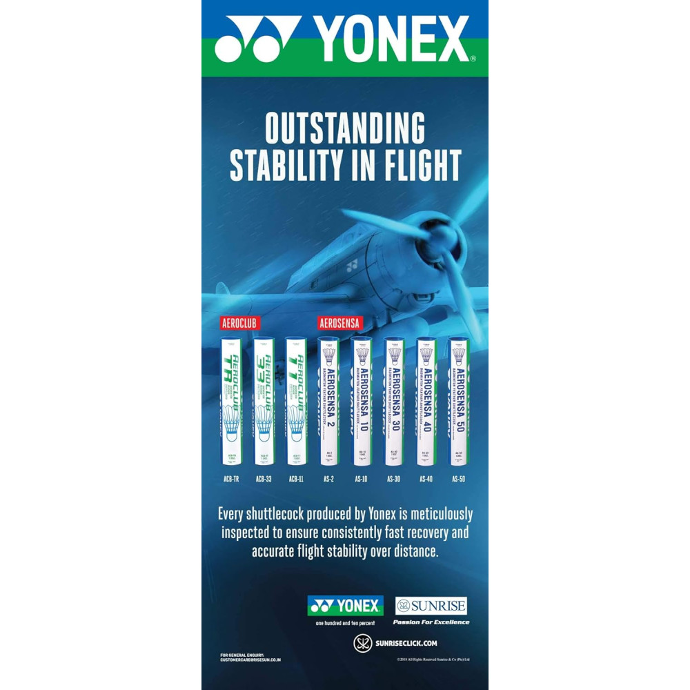 YONEX Feather Shuttlecock (AS 2, White)