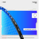 Young Trigger 551 (Power Head, High Durable) Set of 2 Strung Badminton Racket with 2 Free Full Cover (Green Blue)