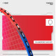 Young Trigger 551 (Power Head, High Durable) Set of 2 Strung Badminton Racket with 2 Free Full Cover (Green Blue)