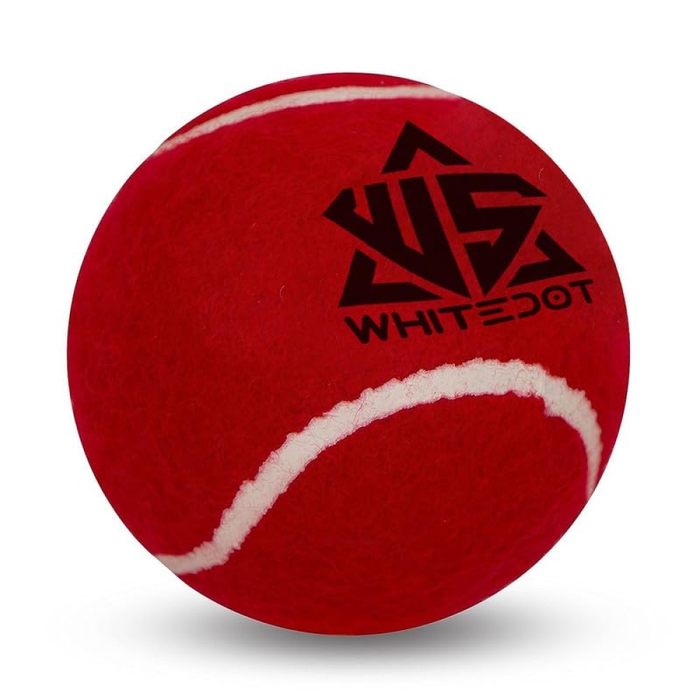 Whitedot Red Heavy Cricket Tennis Ball - Pack of 4