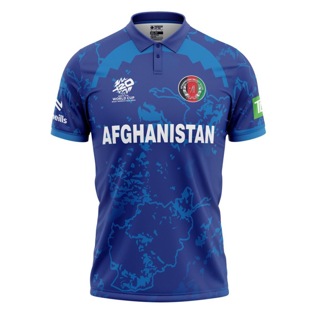 Afghanistan ODI World Cup 2024 Half Sleeves Cricket Fan Jersey - 100% Dryfit Polyester - With Name Personalisation
