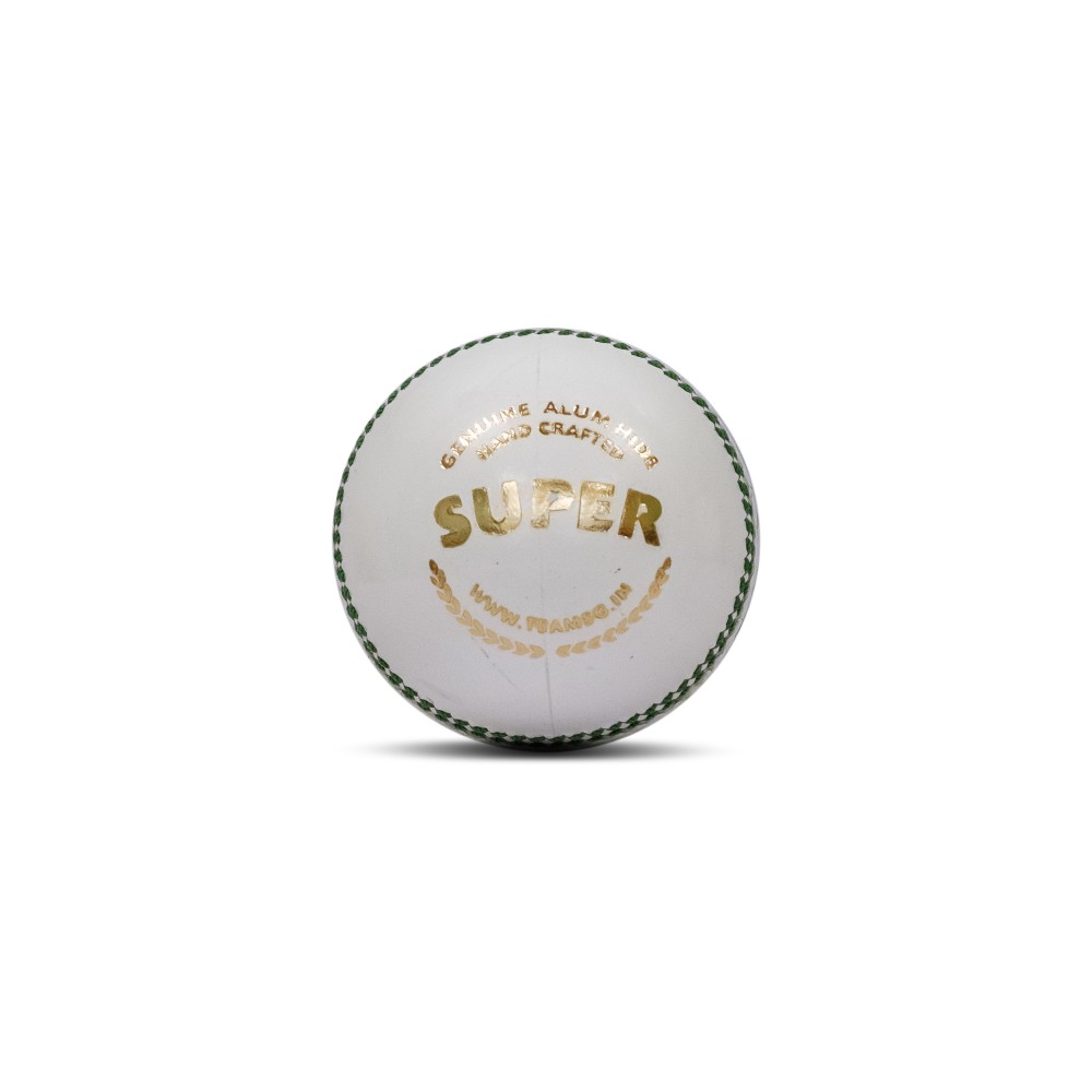 SG Super Cricket Leather Ball - White SG Super Cricket Leather Ball - White