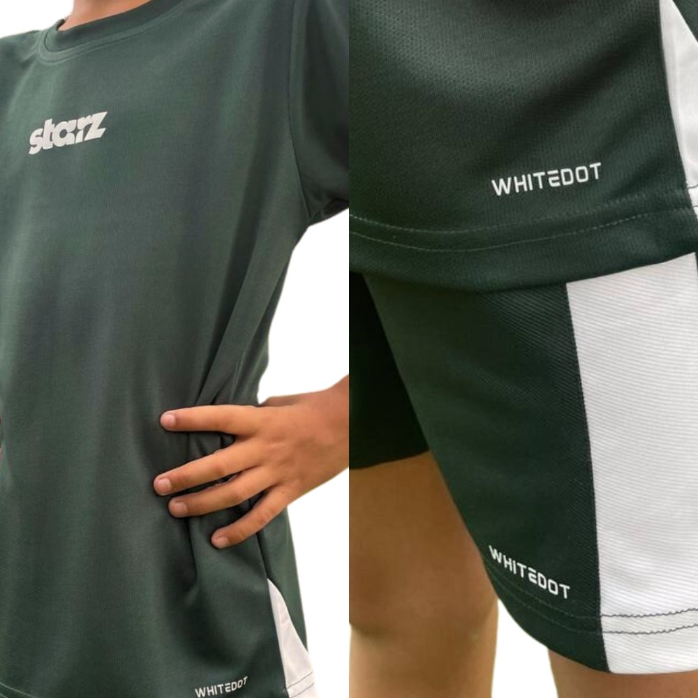 Whitedot Starz Junior Yellow T-shirt and Blue Shorts Set